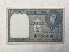 1940 British India One 1 Rupee George VI  - P 25 - FREE US SHIPPING