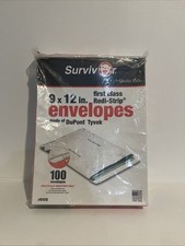 Tyvek Survivor 9x12 Water Tear Resistant Envelopes with Redi Strip Closure