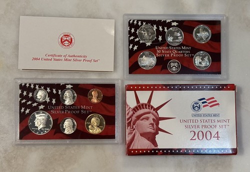 2004 United States Mint Silver Proof Set with COA
