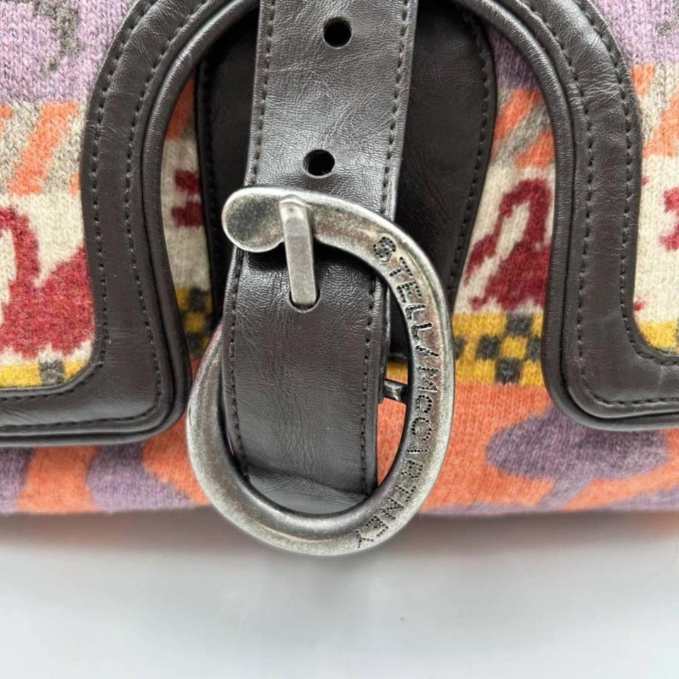 Stella McCartney - только один - многоцветный ацтекский твид и веган кожи наплечная сумка - Изображение 3 из 4