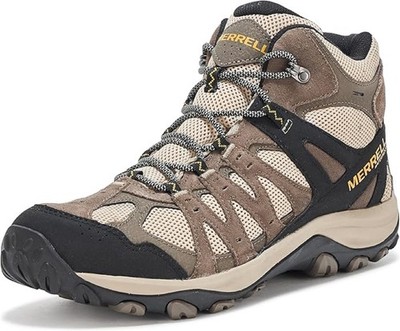 Merrell Men's Mid Wp Hiking Boot, Boulder/Old Gold, 11.5M