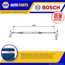 Handbrake Cable fits BMW 420 2.0 Rear 13 to 21 Hand Brake Parking Genuine Bosch