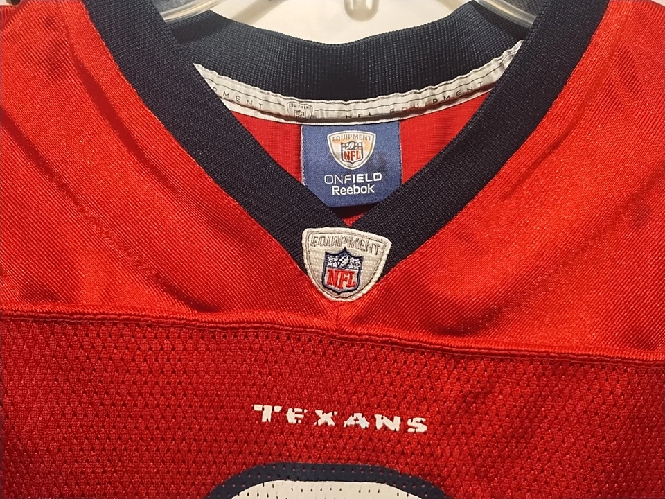 Camiseta deportiva juvenil vintage de los Houston Texans Matt Shaub #8 Reebok On Field roja talla S  Foto 4 de 4