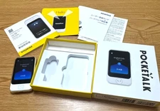 POCKETALK S White Translator Device Used With Box Manual Case WiFi Model