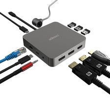 Adesso 11 in 1 USB C Multiport Docking Station Dual Display HDMI USB 3.2 PD...