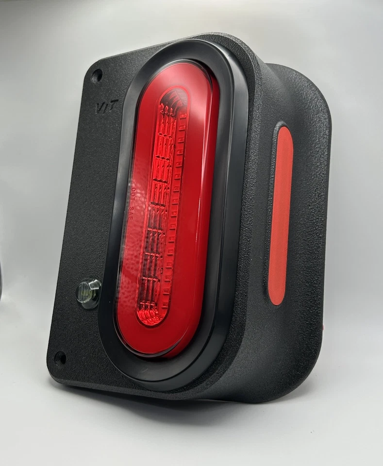 Luces traseras LED ovaladas para Jeep Wrangler JK JKU 07-18 luces de reversa de freno halo - NUEVO Foto 4 de 4