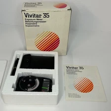 Vivitar 35 Light / Exposure Meter Japan with Case and Strap in Original Box