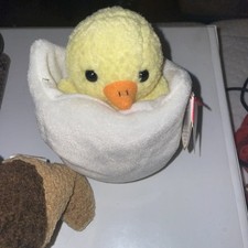TY Beanie Baby - EGGBERT the Egg & Chick (6 inch) - MWMTs Stuffed Animal Toy