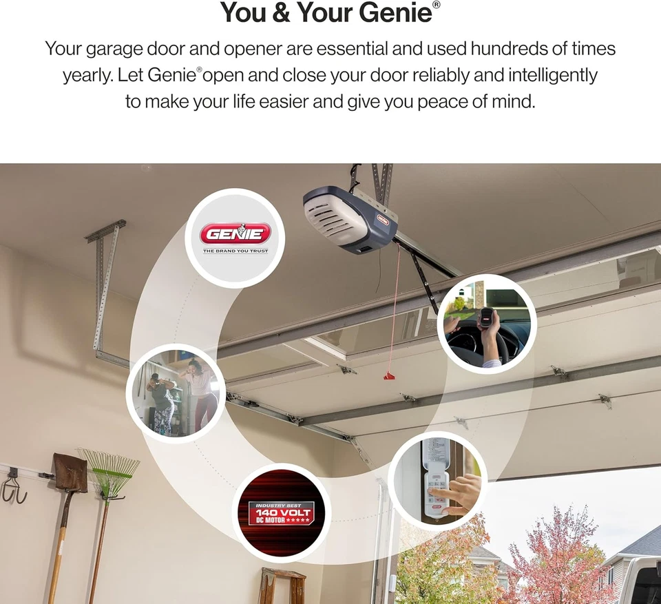 Genie ChainMax 1000 Garage Door Opener Durable Chain Drive ¾ HPc Model 3022-TKH - Image 2 of 4
