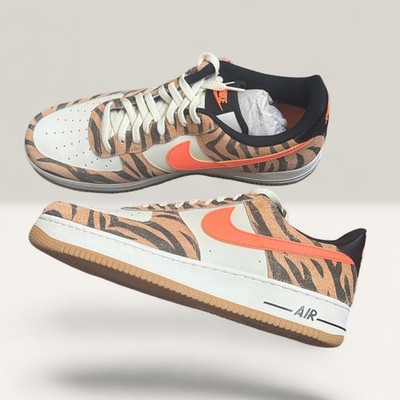 Nike Air Force 1 '07 PRM Daktari Stripes Coconut Milk/Atomic Orange DJ6192-100