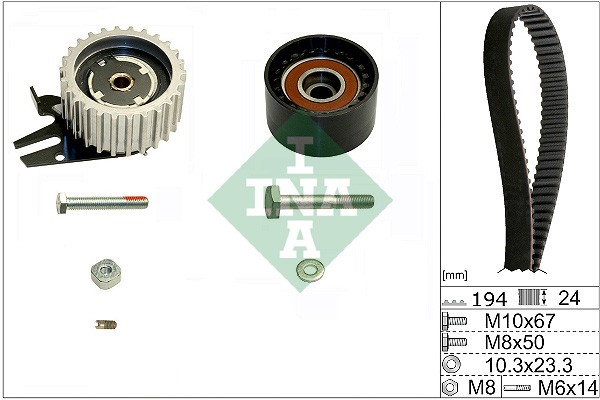 TIMING BELT KIT 530 0561 10 FOR FIAT 55280444/60384 1.6L 4cyl 500X