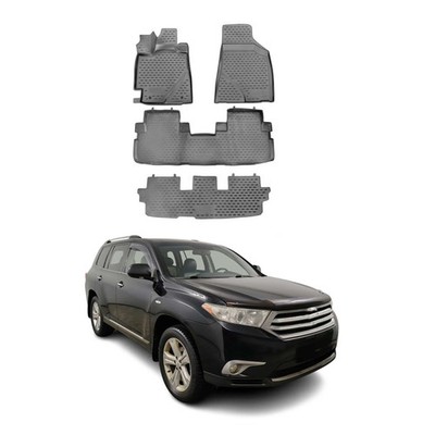 OMAC Floor Mats Liner for Toyota Highlander 2008-2013 Gray 4 Pcs