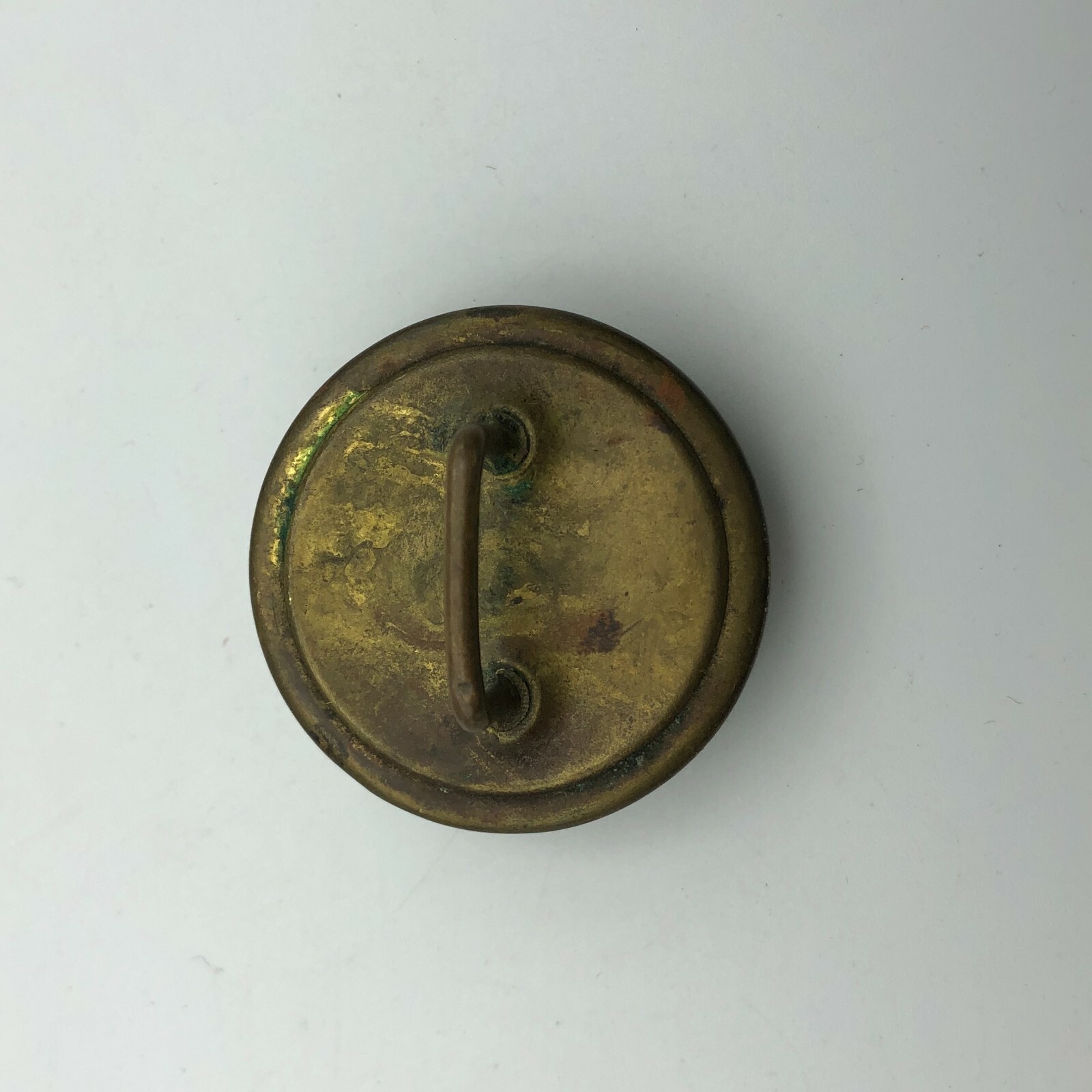 Horse Bridle Rosette Brass Glass Vintage Antique 1-1/2" Diameter Older Rough