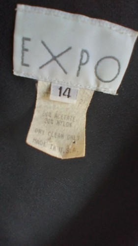 Vintage 90s One Piece Romper Outfit Size 14 Expo Pant Suit Black Excellent - Picture 3 of 12