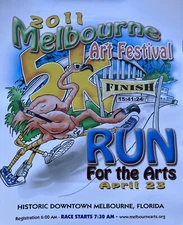 Melbourne Art Festival 2011 - 5K Run for The Arts Authentic Promo Poster 12 X 18
