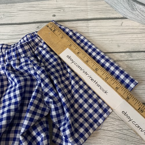 Go Coco Cottagecore Dress Blue Gingham Knee Length Size XL Button & Tie Front - Picture 8 of 12