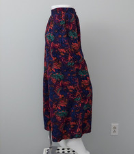 Vintage 1990's C.O.L.A. Wide legged Palazzo Pull on Pants, Multicolor print, M/L