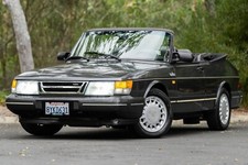 1989 Saab 900 Turbo Convertible drk green | 24x36 inch POSTER | vintage classic