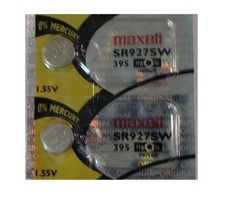 2 Maxell SR927SW 395 V395 D395 LA Silver Oxide Cell 0% Mercury