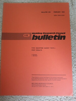 Welding Research Council Bulletin WRC 292