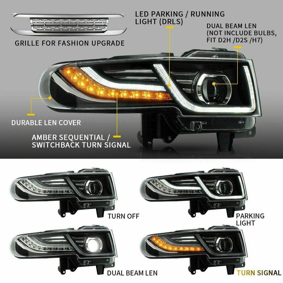 Anzo USA 111116 Projector Headlight Set w/ Halo for Toyota FJ Cruiser 07-14 Anzo USA 111116 Projector Headlight Set w/ Halo for Toyota FJ Cruiser 07-14