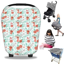Baby Multi-Use Stretchy Nursing Cover Newborn Infant Car Seat Cart Covers