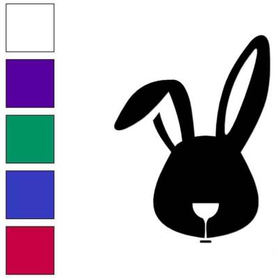 Rabbit Head, Vinyl Decal Sticker, Multiple Colors & Sizes #7239 | eBay