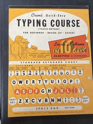 1973 Crims Quick Easy Typing Course For Beginner