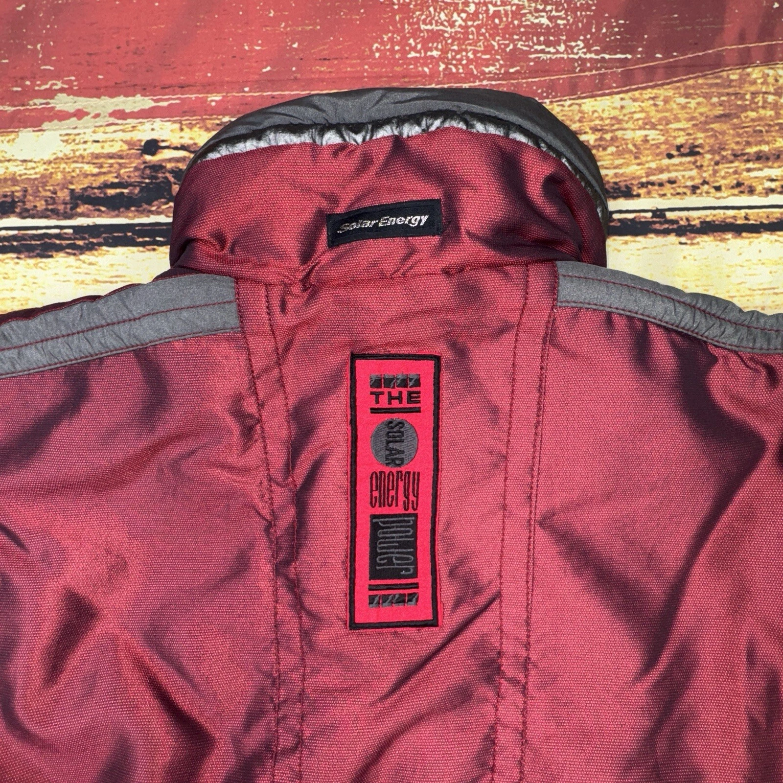 kaelin vintage bomber shiny solar rave 90s jacket