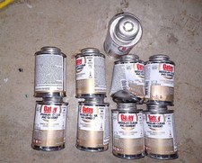  Lot of 7 Oatey 31012 Regular Clear PVC Cement, 4 oz ea,  1 Crushed of Bonus 