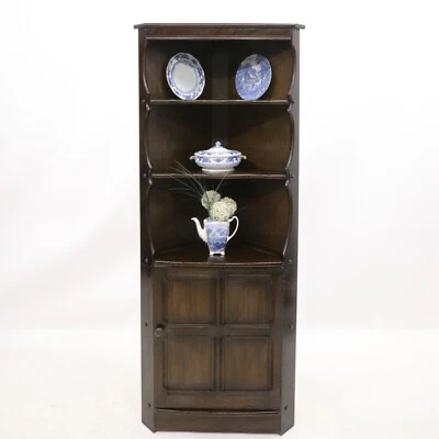 Genuine Ercol Mural Corner Cabinet with Shelves and Cupboard FREE UK Delivery - Image 1 of 4