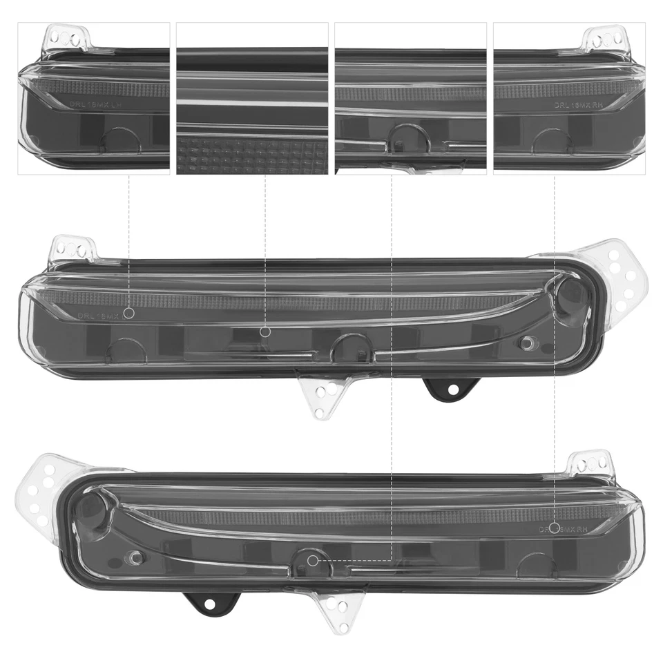 For 2016-2017 Lincoln MKX LED Fog Lights Front Bumper Fog Lamps Left+Right Side Foto 4 de 4