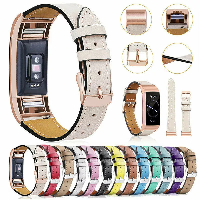 Genuine Leather Watchbands Replacement Wristband Strap For Fitbit