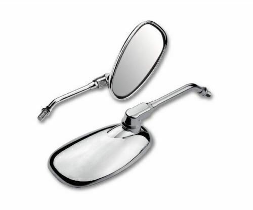 JMTBNO Chrome Long Stem Motorcycle Mirrors - 7.5 Inch Stem, 10mm Bolt - Fits Suzuki Boulevard GS400 GS750 GS1000 & More