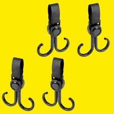 4x Stroller Hooks Flexible Double Stroller Hook for Purses Hanging Bags Bike NEW