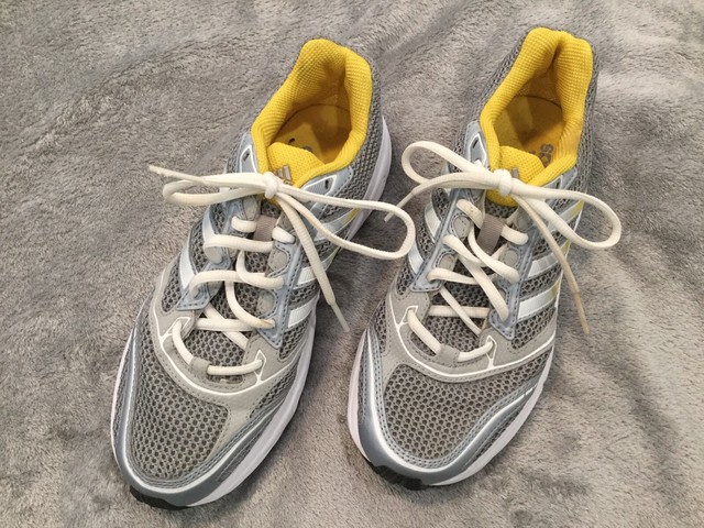Adidas Womenâs Gray/Yellow Running Training Shoes PYV 702001 Size 6.5 | eBay