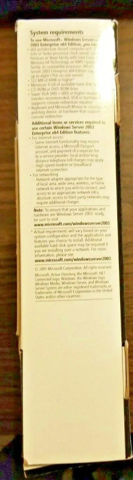 Microsoft Windows Server 2003 Enterprise x64 Edition with 25CALs, SKU P72-00981 - Image 4 of 4