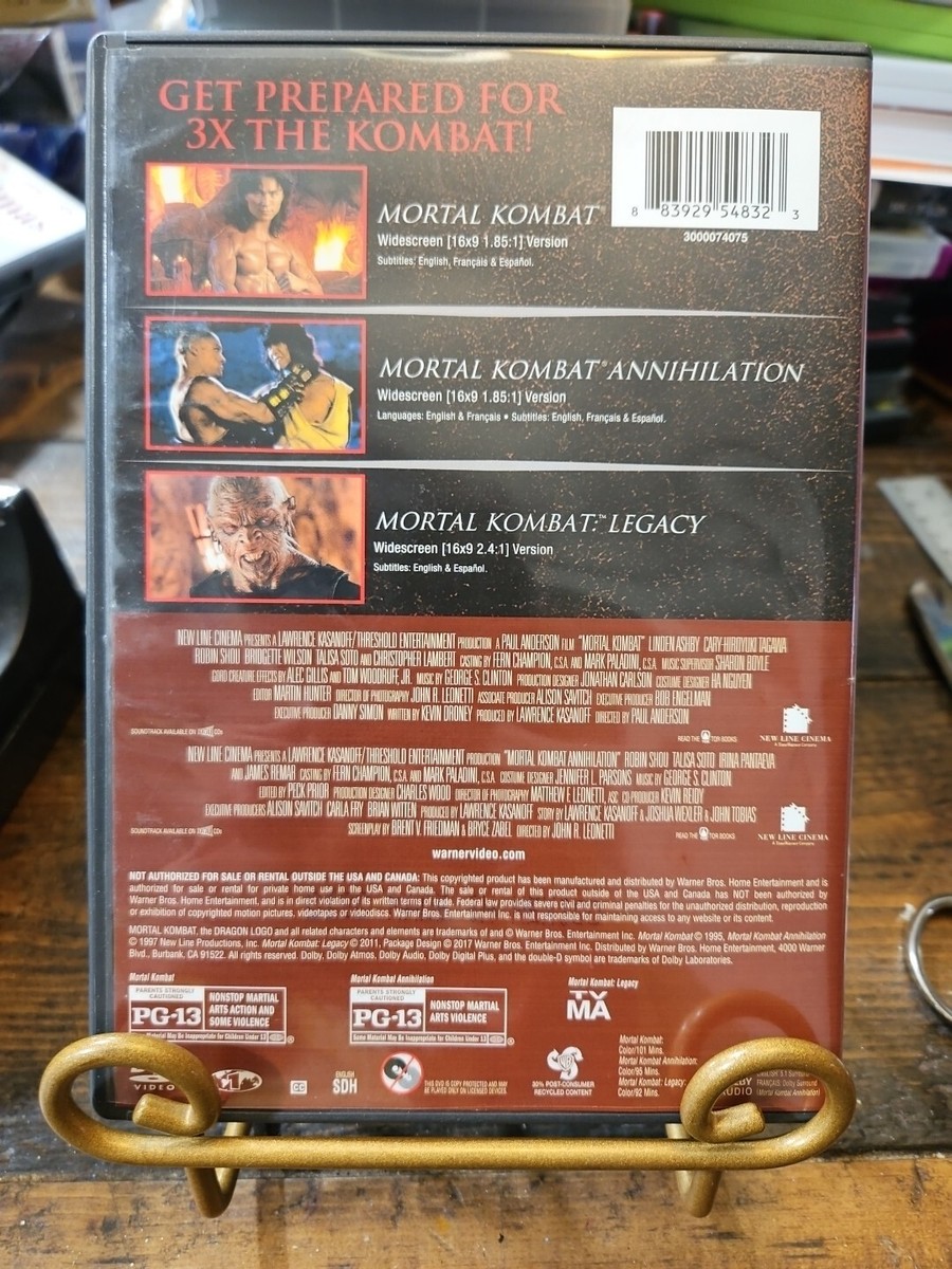 Mortal Kombat Triple Feature (DVD) 883929548323| eBay