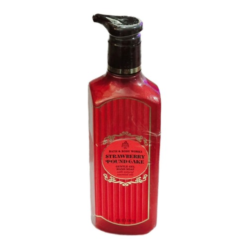 Bath & Body Works STRAWBERRY POUND CAKE Gentle Gel Hand Soap Wash NWT 8 oz
