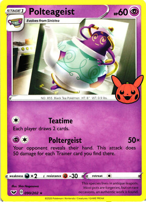 Pokemon Trick or Trade 2023 Polteageist Regular Rare Card