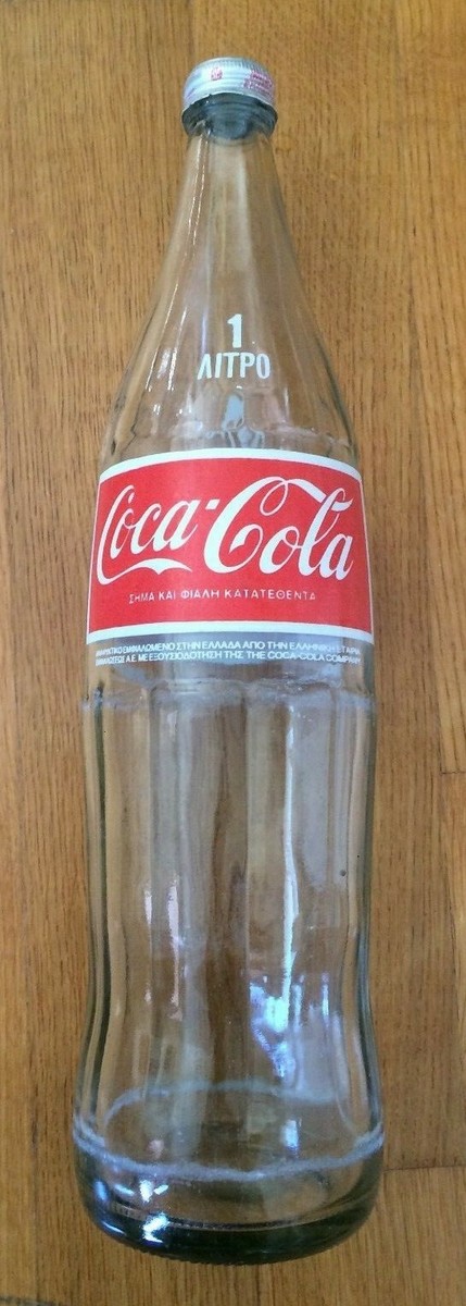 1984 Vintage Greek Coca Cola Glass Bottle 1 Litre Screw Cap | eBay