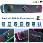 PC Laptop Speakers Wired /Bluetooth Stereo Desktop Soundbar Speaker for Computer