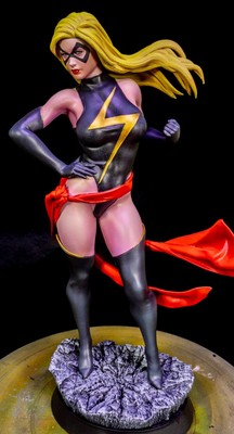 Ms Marvel Fan Art Resin Statue Pro Painted 1/4 Scale - Made To Order