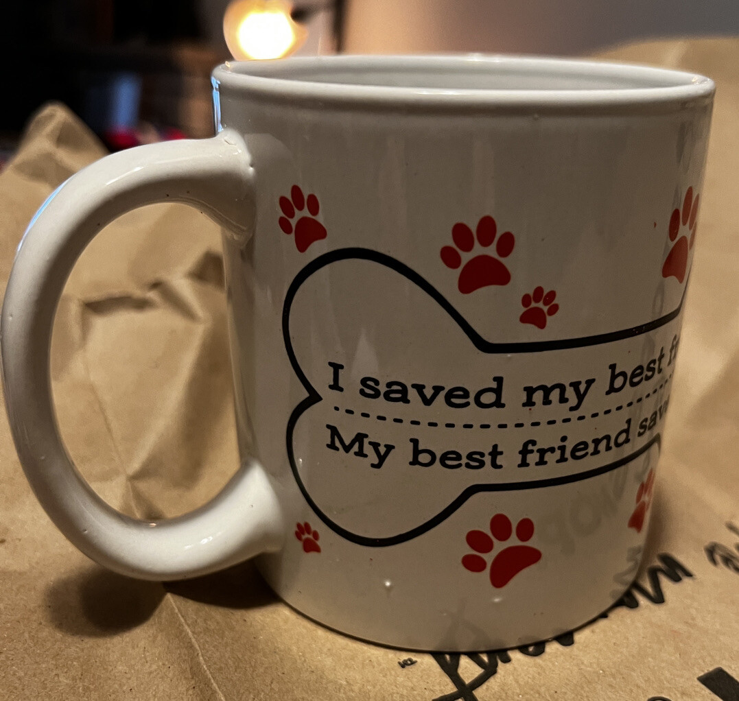 I Saved My Best Friend, My Best Friend Saved Me Coffee Mug, Cup, Dog Lovers