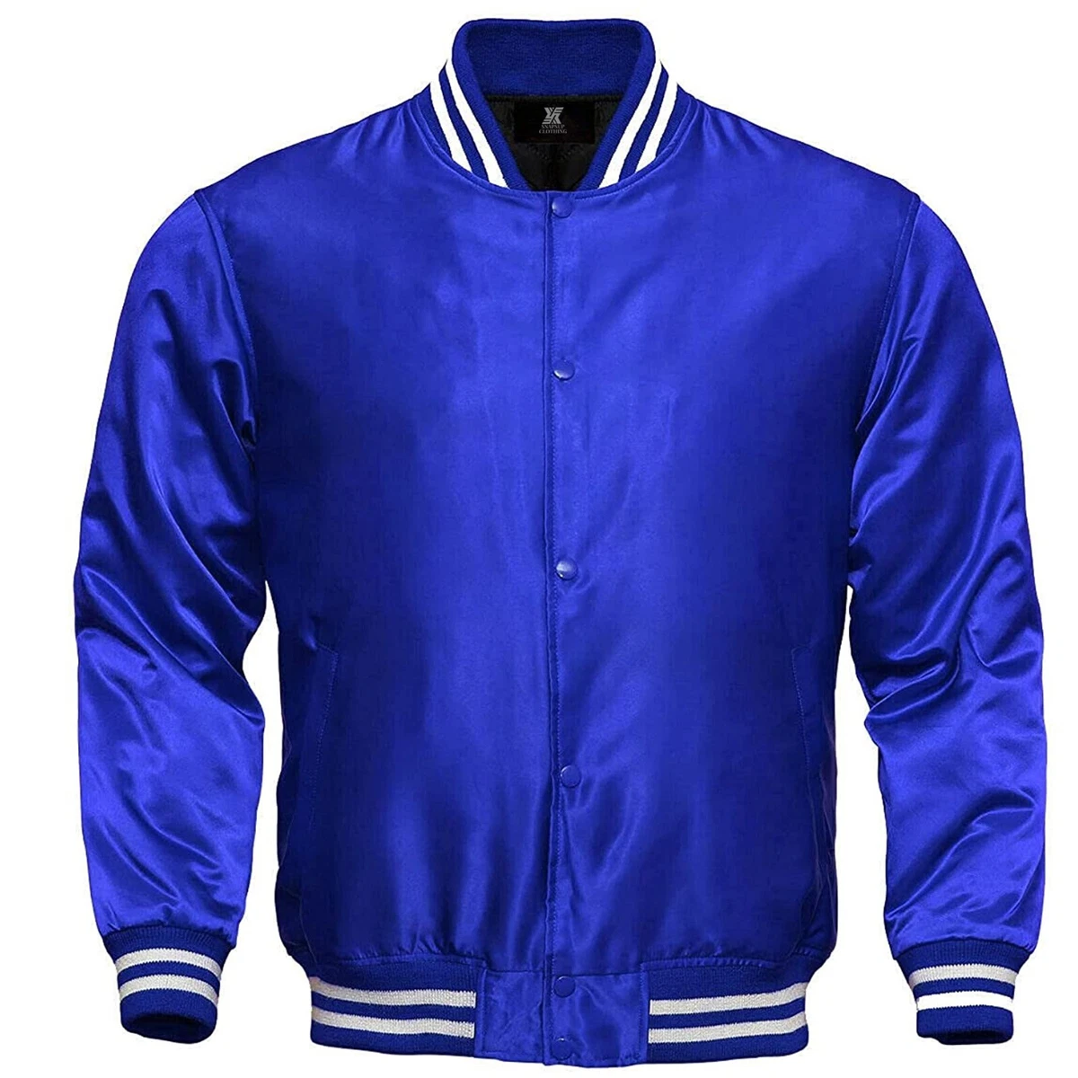 Royal Blue Varsity Jacket College Letterman Coat Baseball Top 