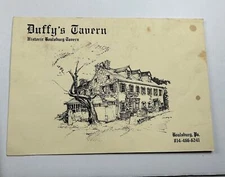 Vintage Restaurant Menu Duffy's Tavern Boalsburg PA 