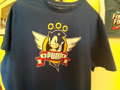 Sonic The Hedgehog x Puma Three Rings T-Shirt Tee-Shirt RARE XXL 2018 SEGA