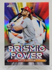 2021 Topps Chrome Prismic Power Bryce Harper #PP-4 Phillies Baseball Card