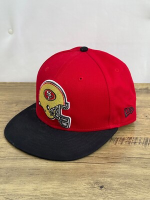 New Era NFL 49ers 9FIFTY Snapback Cap Mütze Rot Schwarz Gold Helm Small/Medium