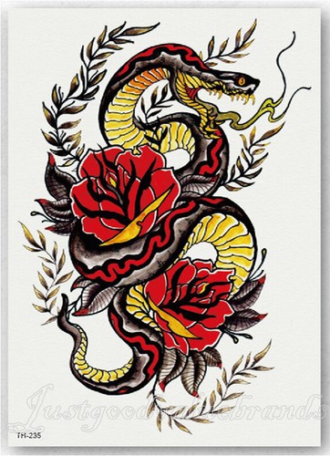 Gothic Legendary Creature Drache Schlange Cerberus Körper Aufkleber Temporäres Tattoo - Bild 16 von 64